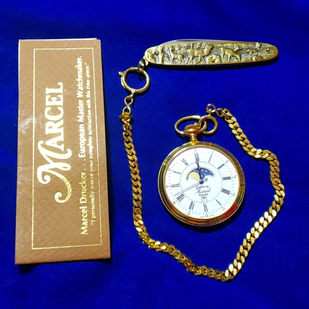 Galileo by Marcel moon phase pocket watch